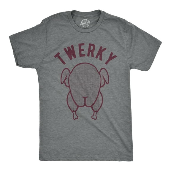 Mens Twerky T Shirt Funny Thanksgiving Twerking Dance Turkey Day Dinner Graphic Novelty Tee Graphic Tees