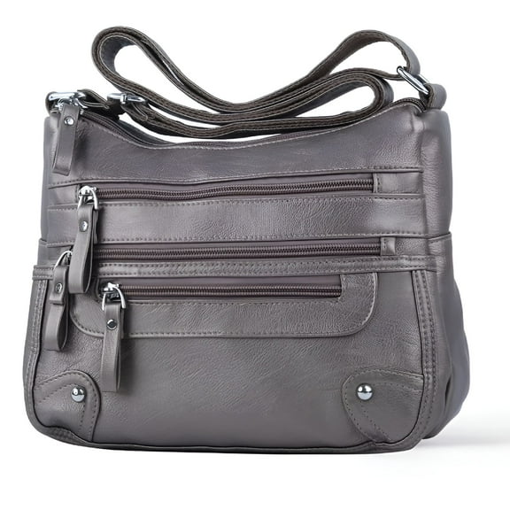 GASTROPOD 10 Pockets Crossbody Purses for Women Medium Pocketbooks Lightweight Ladies Satchel Bag Multi Pocket Shoulder Handbag Pocketbooks for Women