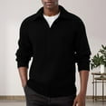 thumbnail image 5 of DHFJKG Mens Full Zip Ribbed Cardigan Sweaters Unisex Slim Fit Lapel Raglan Long Sleeve Casual Knitted Sweater Jacket Coat Solid Color Warm Leisure Outerwear, 5 of 6