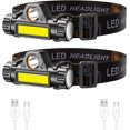 thumbnail image 1 of GHSDFBB Rechargeable Headlamp 2-Pack, Super Bright & Lightweight LED Headlamp, Adjustable Angle & Strap Head Lamp, Waterproof Headlight Flashlight for Running Camping Cycling Outdoor Adults Kid, 1 of 7