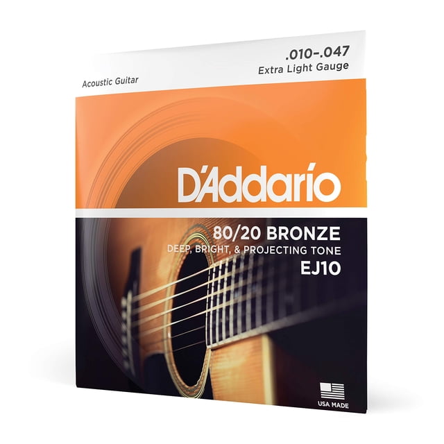 Cuerdas para guitarra acústica D'Addario EJ10 Bronze Extra Light