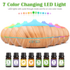 TENSWALL Essential Oil Diffuser& 8 Essential Oil Set - 500ml Ultrasonic Aromatherapy Humidifier Yellow