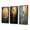 thumbnail image 3 of Designart "Vintage Minimalism Full Moon Mystery II" Modern Geometric Framed Wall Art Set Of 3 - Gold Abstract Geometric Frame Gallery Set For Office Decor, 3 of 6