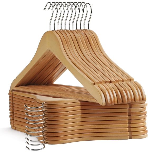 Perchas de madera UINICOR, paquete de 30 unidades, para ropa, resistentes