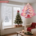 thumbnail image 3 of Stylish Metal Hanging Christmas Tree Wind Spinner - Layered Design with Glowing Stars Perfect for Festive Yard & Garden Decor, 3 of 7