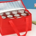 thumbnail image 5 of Portable Drink Beer Foil Insulation Cooler Bag Lunch Thermal Pack (Red S), 5 of 7