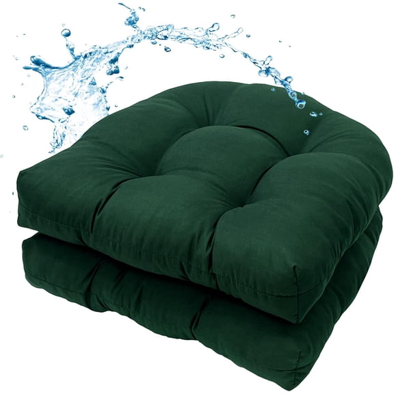 2Pcs Outdoor Chair Cushions, Patio Furniture Seat Pads, Waterproof