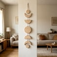 thumbnail image 6 of Gallickan Phase Wall Decor, Wooden Hanging Ornament for Bedroom Living Room Apartment Office, 1pc Moon and Sun Connected Art, Modern Boho Farmhouse Wall Art, Style A, 6 of 9