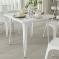 thumbnail image 3 of Merrick Lane 31.5" Square Metal Table for Indoor and Outdoor Use in White, 3 of 8