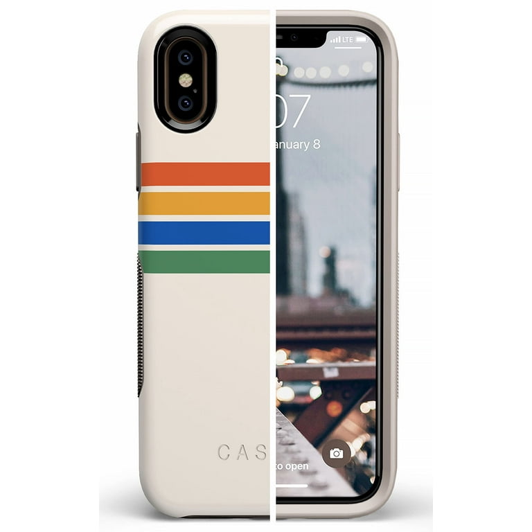 Casely iPhone Xs Max Phone Case | Rainbow Stripes Color Block Case