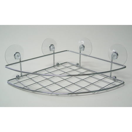 - Splash Home Caddies Curved Suction Basket For Bathroom In Chrome