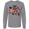 thumbnail image 3 of Inktastic Halloween Boo with Spiders in Web Long Sleeve T-Shirt, 3 of 5