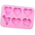 thumbnail image 6 of Clearance! Heart Silicone Mods Heart Shape Candy for Valentine's Day Baking Non Stick Food Silicone for Candy Gummy Soaps Ice Cubes A Cookie Cutter, 6 of 6