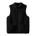 thumbnail image 3 of NAISIBABY Girls Fleece Vest,Zip-Up Mock Neck Stand Collar Sleeveless Jacket Warm Outerwear with Pockets Size 14, 3 of 8