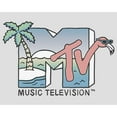 thumbnail image 2 of Women's MTV Beach Vacation Logo  Racerback Tank Top White Heather X Large, 2 of 4