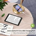 thumbnail image 3 of Set of 2 Wireless Charging Industrial Table Lamp, Gold, 3 of 6