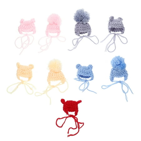

Hat Mini Hats Doll Diy Yarn Miniature Bottle Jewelry Caps Topper Small Making Knitted Work Beanie Knitting Tiny Wool