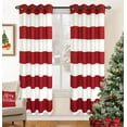 thumbnail image 2 of DriftAway Red Stripe Room Darkening Window Curtains 72 Inch Long Striped Grommet Drapes for Bedroom Living Room Kitchen Thermal Insulated Unlined 2 Panels, 2 of 5