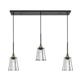 thumbnail image 6 of Indoor Modern Home Decorative Bright Ceiling Auspice 3 Light Brass and Black Pendant, 6 of 7