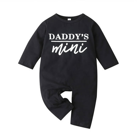 

Baby Girls Boys Long Sleeve Letter Printed Romper Jumpsuit For 0-3 Months