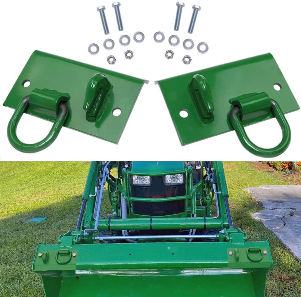 NIXFACE Compact Tractor Bucket Hooks Bolt on and D Ring for John Deere