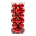 thumbnail image 1 of 24 Piezas De Bolas De Navidad Para Decoración De Fiestas, Suministros Para Inauguración De La Casa, Vacaciones, Color Rojo, 8 Cm Rojo 8 cm, 1 of 8