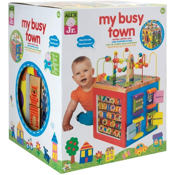 Wooden Activity Cube My Busy Town Kids Art & Craft Playset ALEX Toys