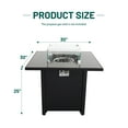 thumbnail image 4 of Mondawe 25" H x 30" W Steel Outdoor Fire Pit Table with Lid and wind guard, 4 of 10