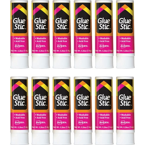 Avery® Glue Stic - 0.26 fl oz - 12 / Box - White | Bundle of 10 Boxes