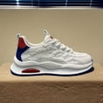 thumbnail image 3 of S-Men'S Height-Increasing Running Shoes with Lift - Lightweight Breathable Mesh Sneakers,  Arch Support, All-Season White/Black/Red Sneakers Odor-Resistant Soft Sole & for Gym, Jogging, Casual Wear+K, 3 of 7