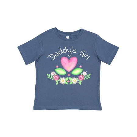 

Inktastic Daddy s Girl- Heart Flowers Girls Toddler T-Shirt