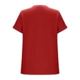 thumbnail image 5 of Vmvidoty Womens Tops V Neck Short Sleeve Summer Shirts Tunic Dressy Casual Blouses Red S, 5 of 6