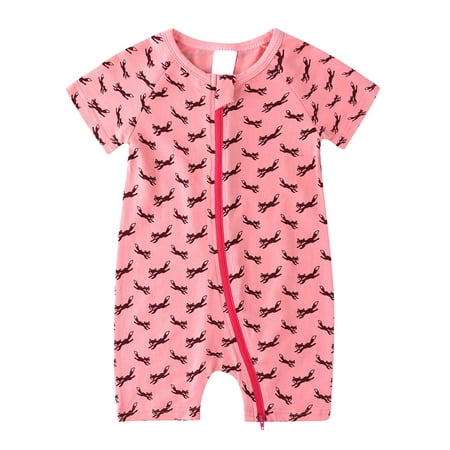 

Baby Girls Boys Cotton Romper Cute Cartoon Onesie Double Zipper Super Comfortable Infant Toddler Clothes 3M-3Y