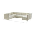 thumbnail image 3 of Meridian Furniture Quincy Cream Velvet Modular Sectional, 3 of 16