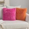 thumbnail image 5 of Juego de 2 16 x 16 pulgadas Funda de cojín de sofá de rosa roja Decoración de sofá de piel de lujo Hogar Dormitorio Cama Funda de almohada decorativa de felpa súper suave 40 x 40 cm, 5 of 5