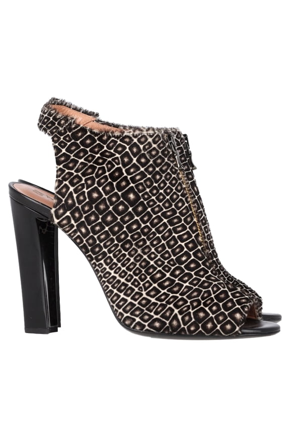 Pre-Owned Roland Mouret Printed High Heel Boots in Multicolor Ponyhair