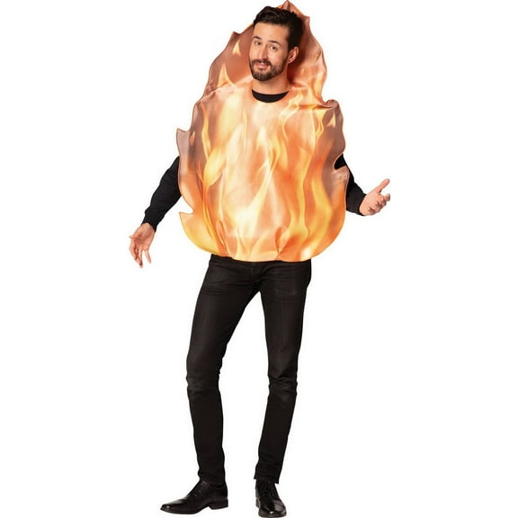Rasta Imposta Adult Flaming Fire Costume - One Size Fits Most