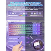 【Win 11 Pro/MS Office 2019】16 Purple Laptop,Celeron N95 (up to 3.4GHz), 16GB DDR4 RAM 512G SSD,Color Backlit KB,Ultra-Narrow Bezel Full HD, Face Unlock, USB-C/HDMI/WiFi/BT, for Business Study