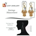 thumbnail image 4 of LUCKY JEWELLERY Back Meenakari Stone Bollywood Style Handcrafted Indian Jewelry 18k Gold Plated Yellow Color Tika Earring Combo Jewellery Set, 4 of 4