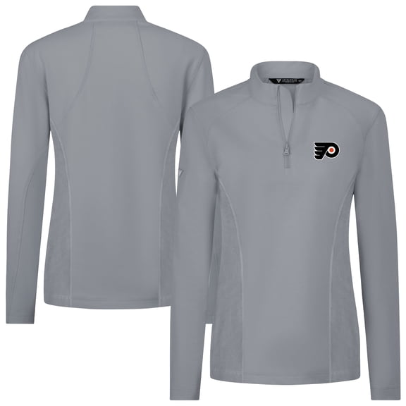 Women's Levelwear  Gray Philadelphia Flyers  Upright Quarter-Zip Pullover