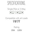 thumbnail image 4 of Legrand ASPD2032M4 - Adorne Paddle Switch - 20 Amp - 3 Way - Magnesium Finish, 4 of 7