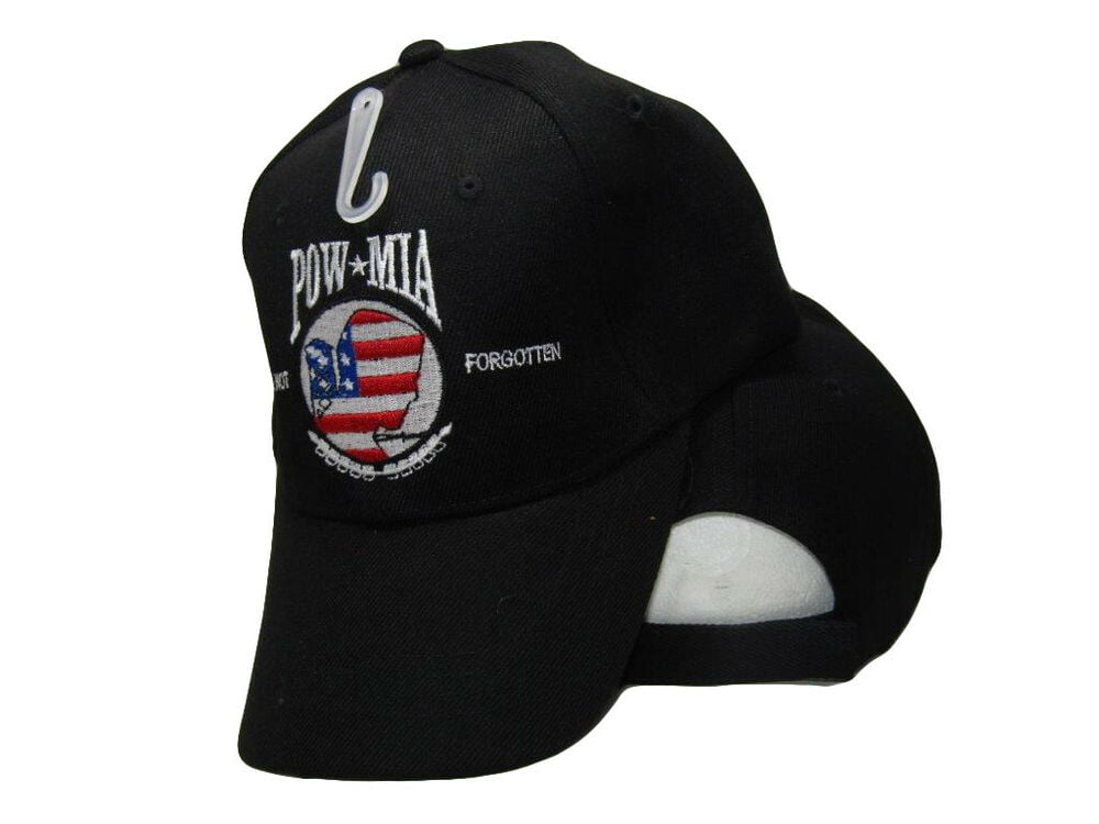 1 POW MIA BLACK EMBROIDERED  BALL CAP WOW! 