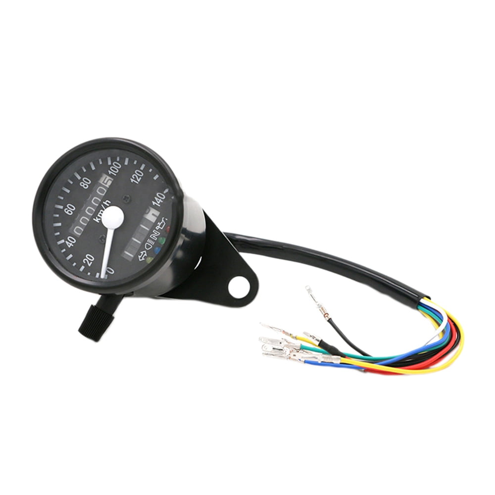 Motorcycle Speedometer 12v Odometer With Led Indicator Dual Speed Meter