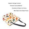 thumbnail image 3 of FORMRS Womens Canvas Tote Bag with Zipper Inner Pocket Shoulder Handbag, Colorful Leaves, 3 of 7