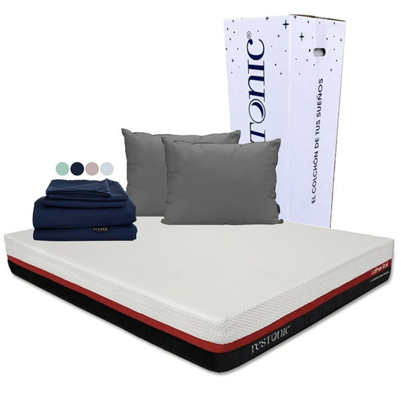Colchón Matrimonial Restonic con Almohada y Sábanas 2-Pack