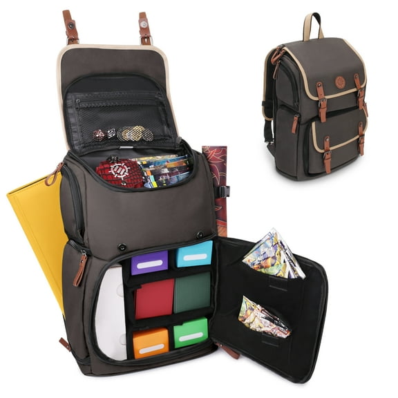 ENHANCE Full-Size Trading Card Storage Box Backpack for Playing Card Case - Card Binder Space
