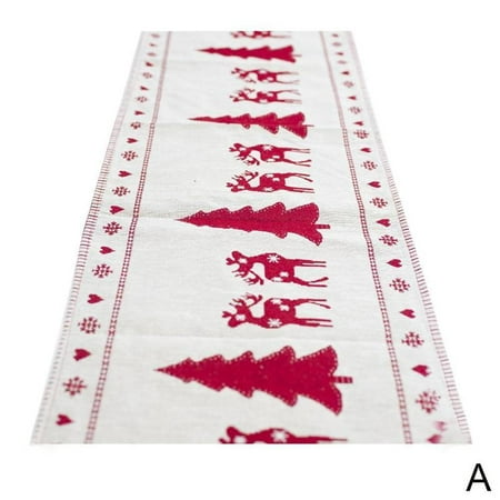 

35*180cm Christmas Party Table Runner Merry Christmas Runner Linen Cotton Table Year Happy Xmas M9D2