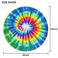 thumbnail image 6 of Rainbow Tie Dye Radial Pattern Round Tablecloth 60"x60",Wrinkle Wipeable Table Cloth for Kitchen Dining Room Picnic Patio Party, 6 of 6