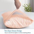 thumbnail image 4 of 800 Thread Count 100% Egyptian Cotton Pillowcase Set, Standard/Queen Size 20x30 Inch, Peach, 2-Pack, Envelope Closure, Soft, Cooling, Crisp & Breathable, 4 of 5