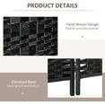 thumbnail image 5 of HOMCOM 6' Tall Wicker Weave 6 Panel Room Divider Privacy Screen - Black, 5 of 9